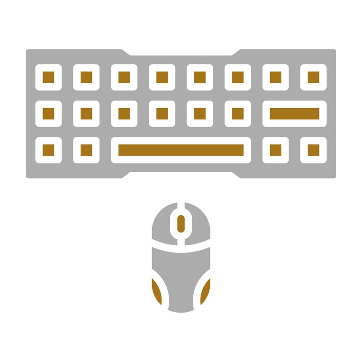 Vector icon stijl van het toetsenbord en de muis