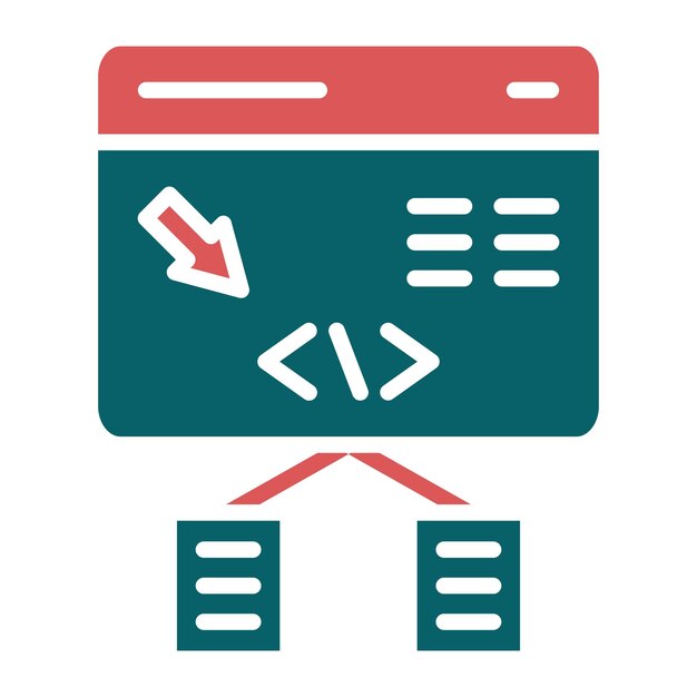 Icon stijl van het Vector Design Code Framework