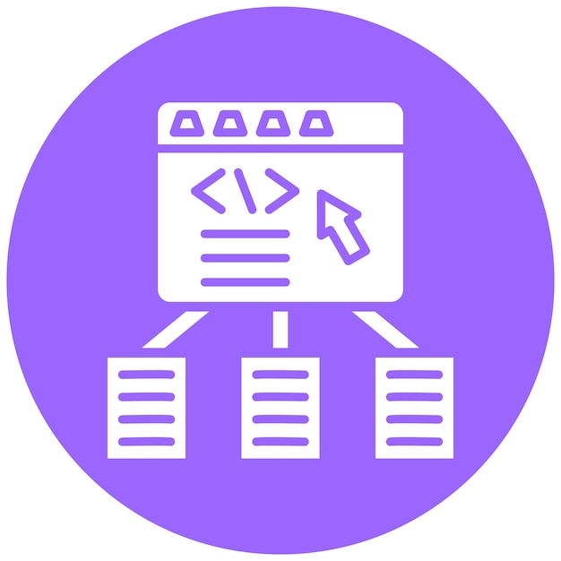 Icon stijl van het Vector Design Code Framework