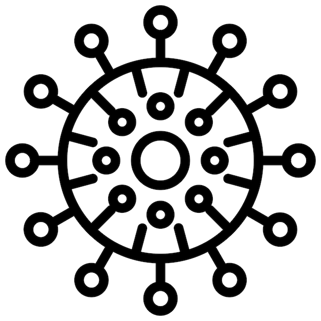 Icon stijl van het virus