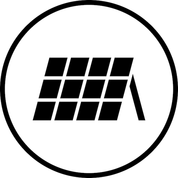 Vector icon stijl van het zonnepaneel
