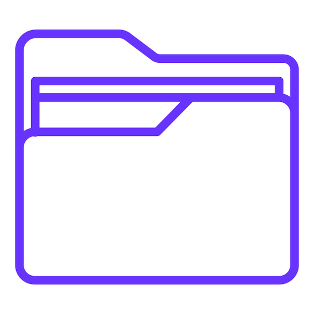 Icon stijl van vectorontwerpmap