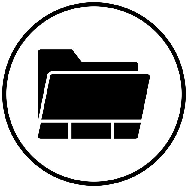 Icon stijl van vectorontwerpmap