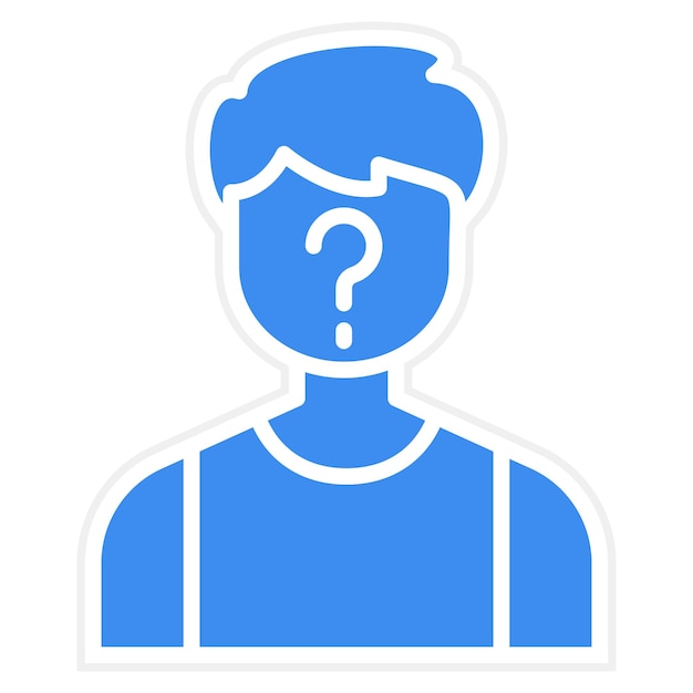 Icon stijl van verdachte
