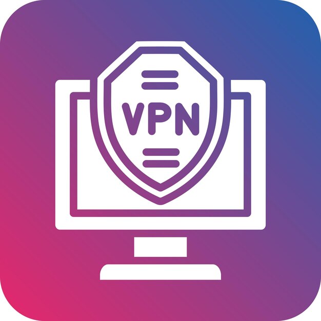 Vector icon stijl van vpn