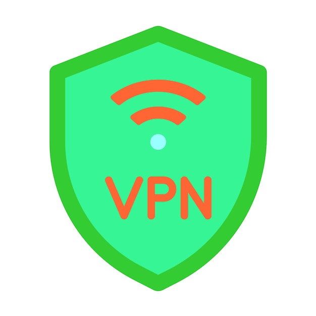 Vector icon stijl van vpn