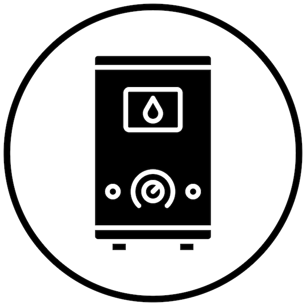 Icon stijl van waterverwarmer