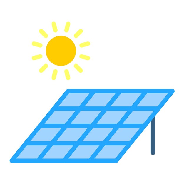 Icon stijl van zonne-energie