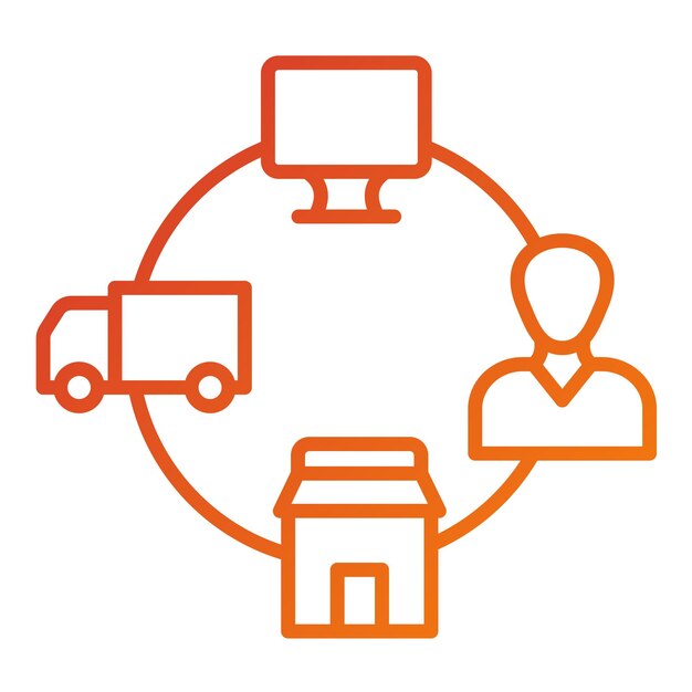 Icon stijl voor drop shipping