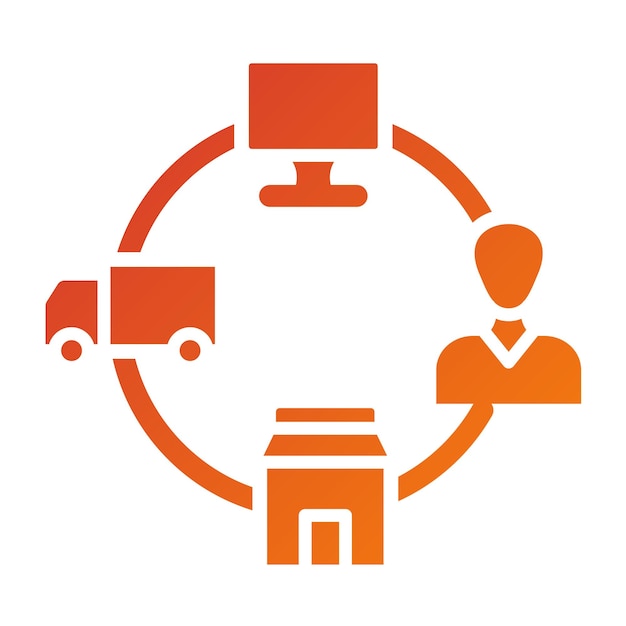 Icon stijl voor drop shipping
