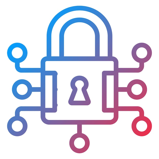 Icon stijl voor gegevensencryptie