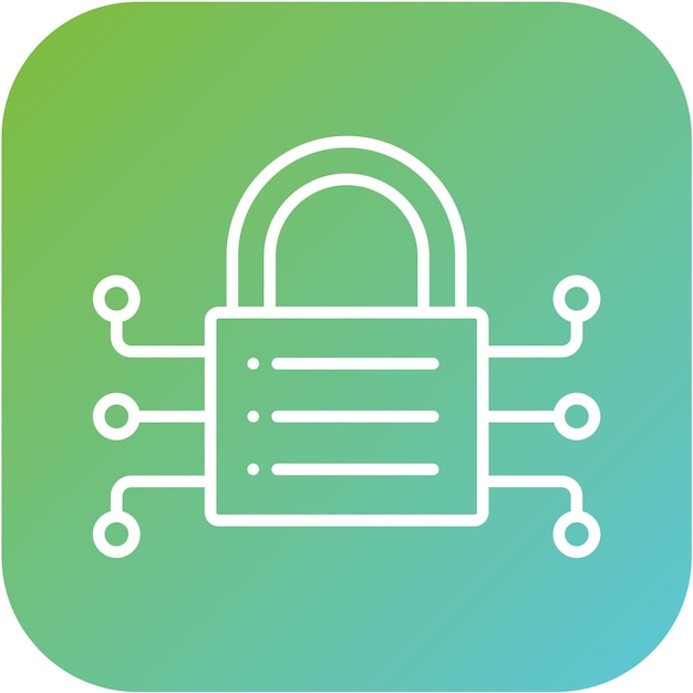 Icon stijl voor gegevensencryptie