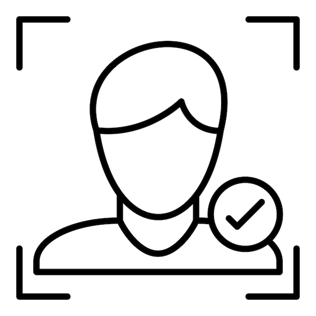 Icon stijl voor gezichtsherkenning
