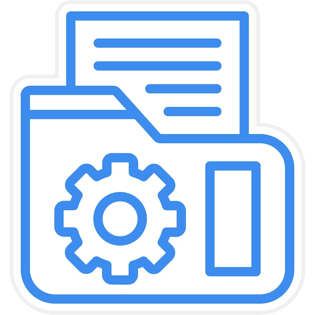 Icon stijl voor het beheren van vectorontwerpdocumenten