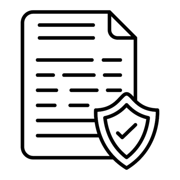 Icon stijl voor het beschermen van vectorbestanden