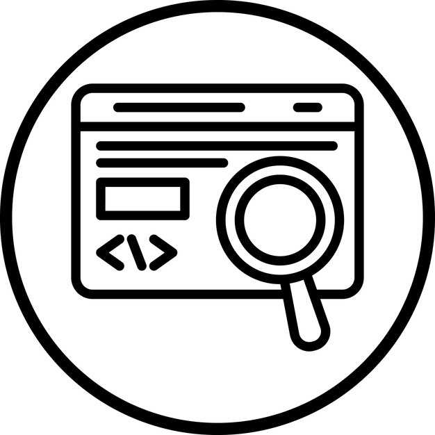 Icon stijl voor het testen van vectorontwerpcode