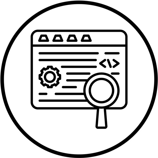 Icon stijl voor het testen van vectorontwerpcode