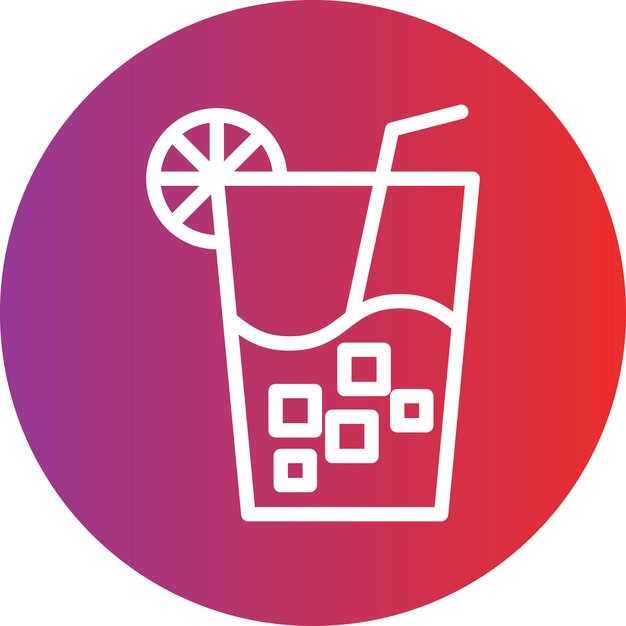 Icon stijl voor koude drank