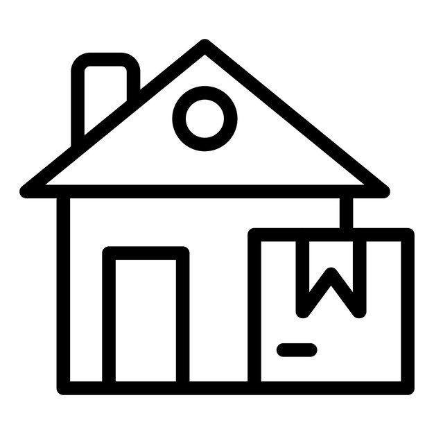 Icon stijl voor thuislevering