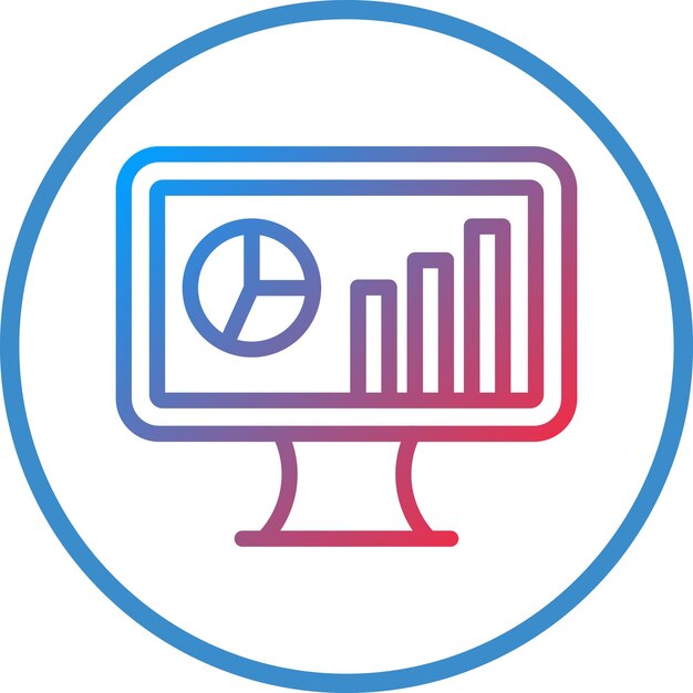 Icon stijl voor vectorontwerpgegevensanalyse