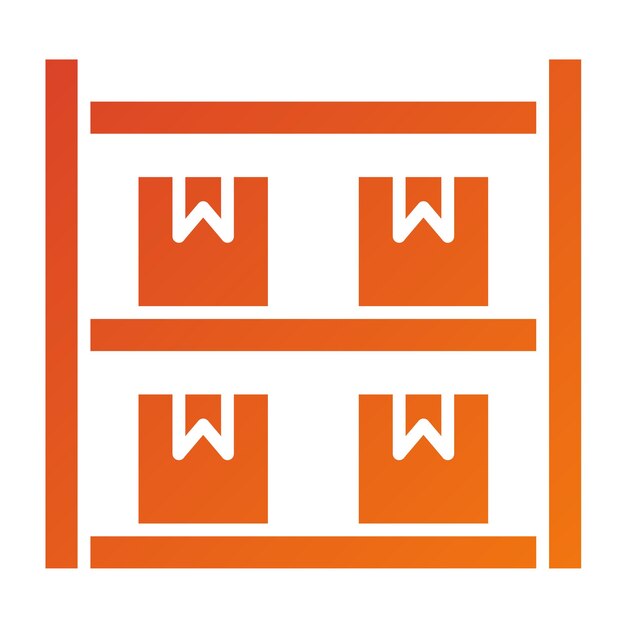 Icon stijl voor verpakkingsrekken