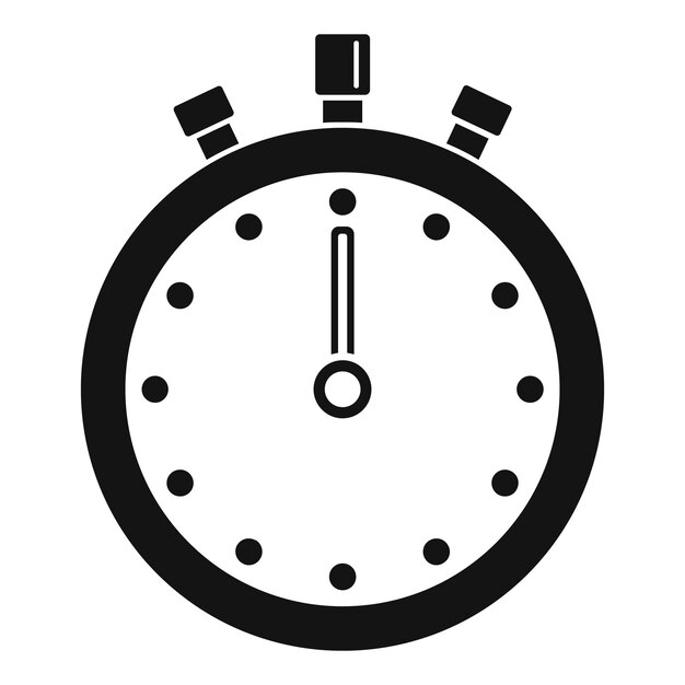 Icon stopwatch eenvoudige illustratie van stopwatch vector icoon voor webontwerp geïsoleerd op witte achtergrond