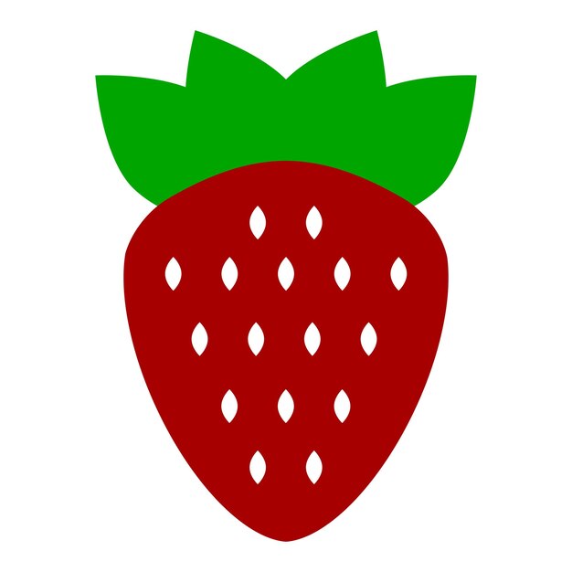 Icon strawberry delicious strawberry food summer cartoon berry nature fruit