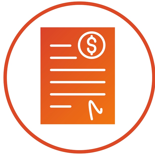 Icon Style van de investeringsovereenkomst voor vectorontwerp