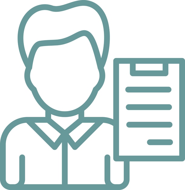 Icon Style van de projectmanager voor vectorontwerp