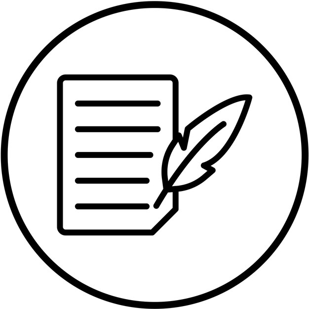 Icon Style van de Vector Design Writing Workshop