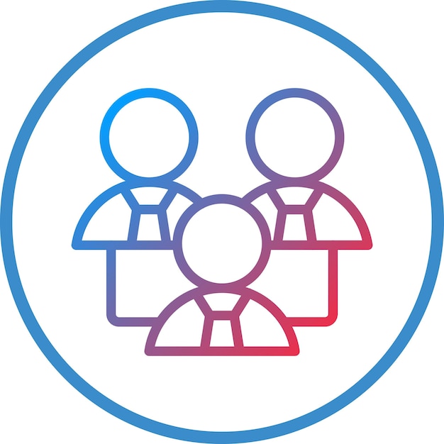 Icon Style van het Vector Design Executive Team