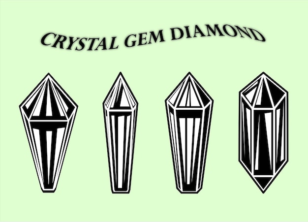 Символ значка Gemstone Gem Crystal Art Illustration