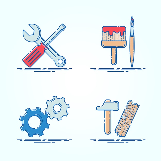 icon symbol tool maintenance illustration modern draw