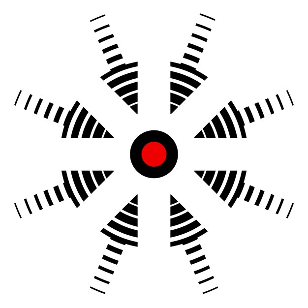 Vector icon target center of events specific location vector arrow in the center incident the center of pain