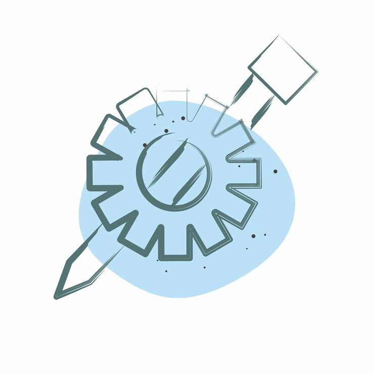 Vector icon tech resource related to creative concept symbol color spot stylesimple illustration