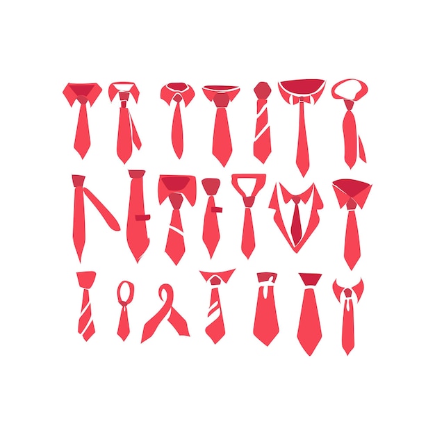 icon of tie collection vector