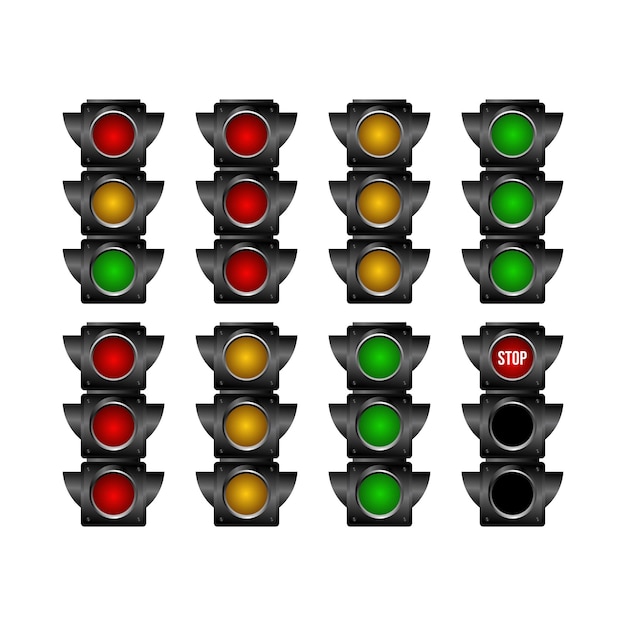 Vector icon traffic light