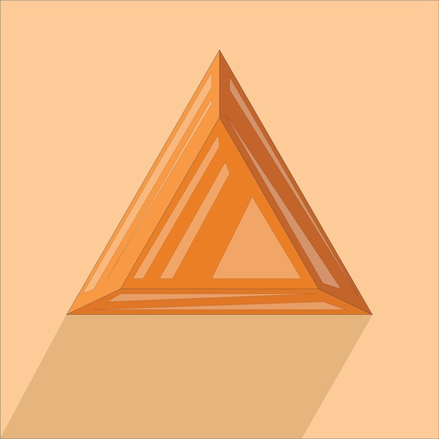 Icon of triangle jewelery colored vector