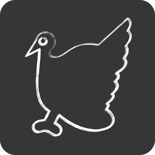 Icon turkey related to domestic animals symbol simple design editable simple illustration