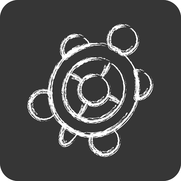 아이콘 거북이 고기 해산물 상징 크레이드 스타일 간단한 디자인 편집 가능한 디자인 템플릿 터
