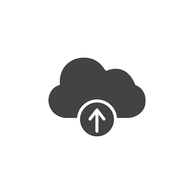 Icon upload cloud Symbol merk in gevulde stijl