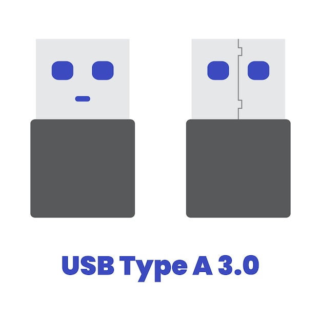 Vector icon usb type a 30