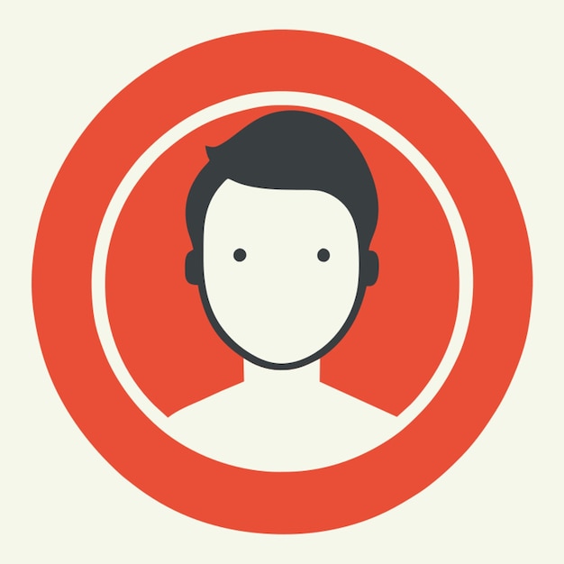 Vector icon of a user profile vector illustration flat