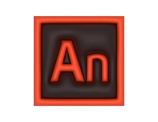 Vector icon van 3d adobe animate