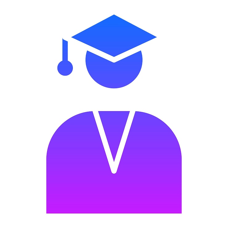 Vector icon van afgestudeerden