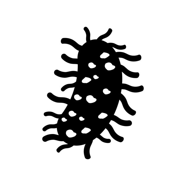 Icon van bacteriën, microben en virussen