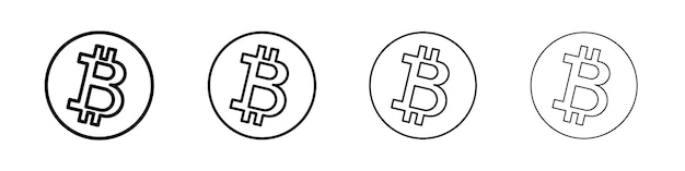 Icon van Bitcoin Vlak illustratie teken