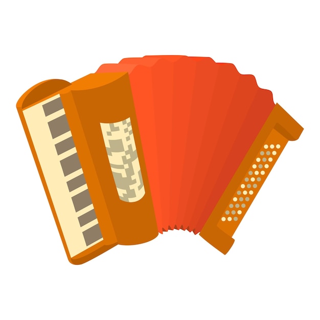 Icon van de accordeon Cartoon illustratie van het accordeon vector icoontje voor het web