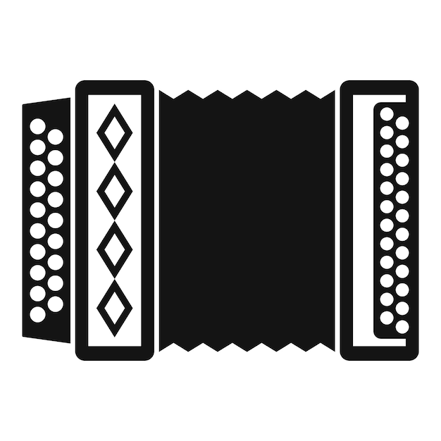 Icon van de accordeon Eenvoudige illustratie van het acordeon vector icoontje voor het web