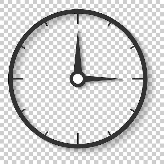 Icon van de aftelling van de klok in platte stijl tijd chronometer vector illustratie op geïsoleerde achtergrond klok business concept